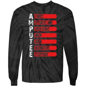 Leg Ampu Leg Amputation Support Humor Ampu Tie-Dye Long Sleeve Shirt