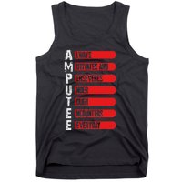 Leg Ampu Leg Amputation Support Humor Ampu Tank Top