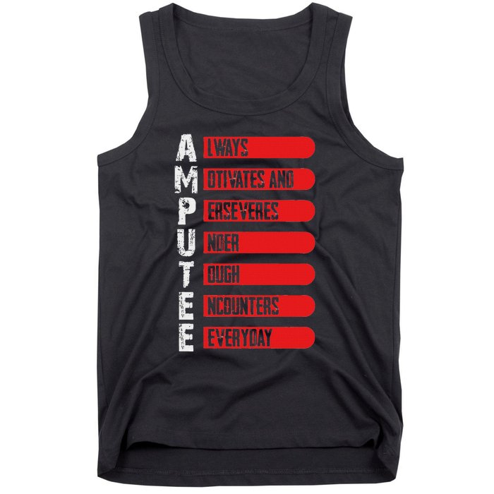 Leg Ampu Leg Amputation Support Humor Ampu Tank Top