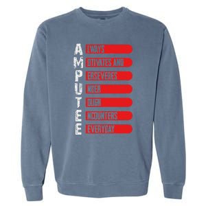 Leg Ampu Leg Amputation Support Humor Ampu Garment-Dyed Sweatshirt