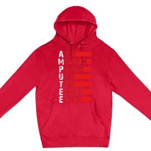 Leg Ampu Leg Amputation Support Humor Ampu Premium Pullover Hoodie