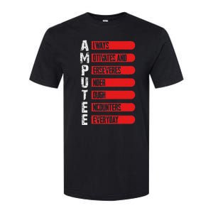 Leg Ampu Leg Amputation Support Humor Ampu Softstyle CVC T-Shirt