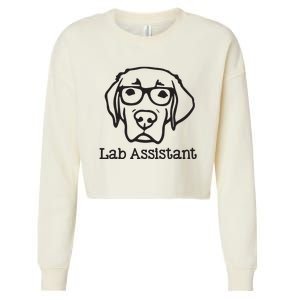 Lab Assistant Labrador Lover Gift Labrador Retriever Dog Cropped Pullover Crew