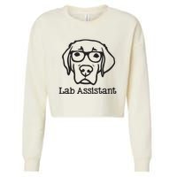 Lab Assistant Labrador Lover Gift Labrador Retriever Dog Cropped Pullover Crew