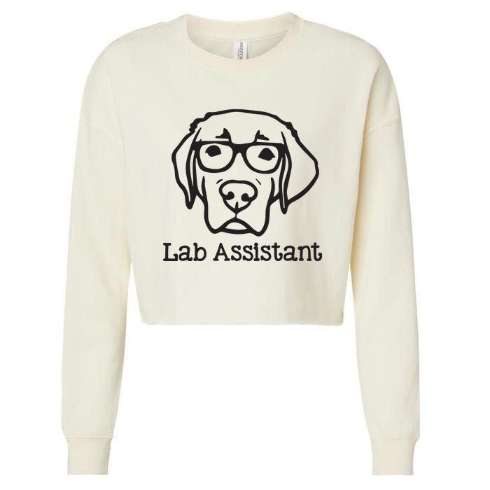 Lab Assistant Labrador Lover Gift Labrador Retriever Dog Cropped Pullover Crew