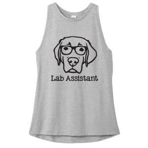 Lab Assistant Labrador Lover Gift Labrador Retriever Dog Ladies PosiCharge Tri-Blend Wicking Tank