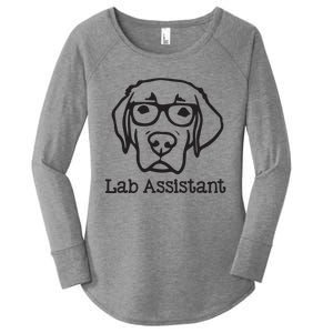 Lab Assistant Labrador Lover Gift Labrador Retriever Dog Women's Perfect Tri Tunic Long Sleeve Shirt