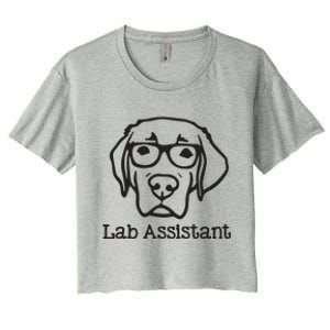 Lab Assistant Labrador Lover Gift Labrador Retriever Dog Women's Crop Top Tee