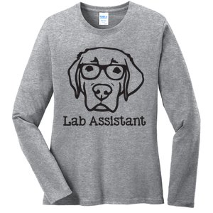 Lab Assistant Labrador Lover Gift Labrador Retriever Dog Ladies Long Sleeve Shirt