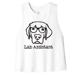 Lab Assistant Labrador Lover Gift Labrador Retriever Dog Women's Racerback Cropped Tank