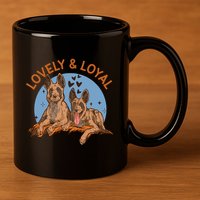 Lovely And Loyal Dog 11oz C Handle Ceramic Mug
