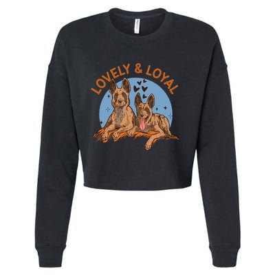 Lovely And Loyal Dog Cropped Pullover Crew