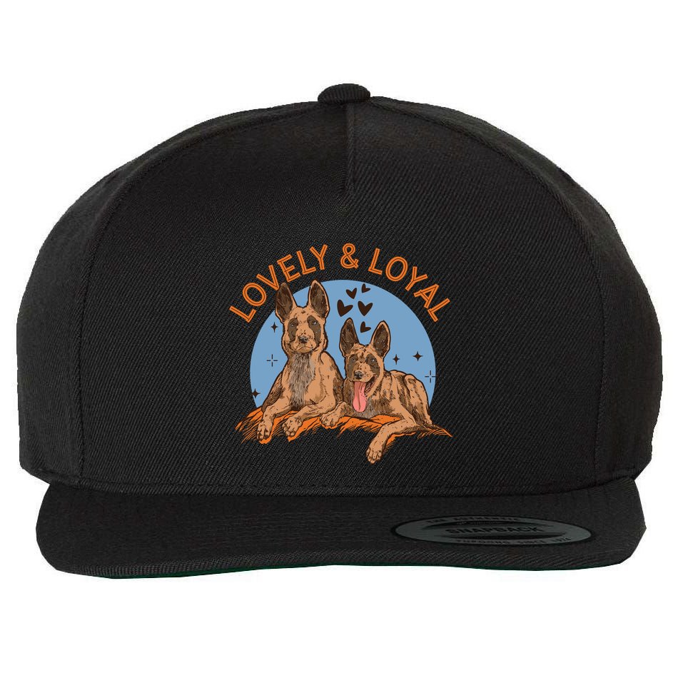 Lovely And Loyal Dog Wool Snapback Cap