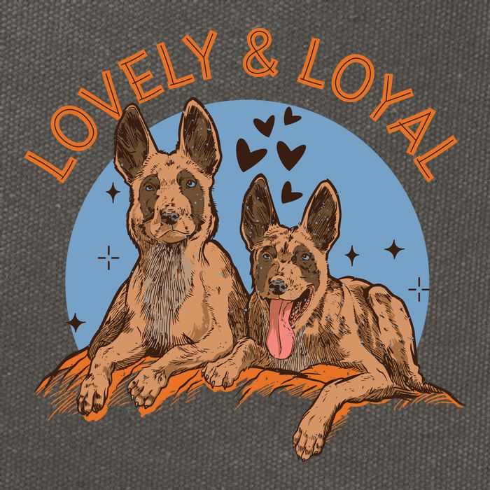 Lovely And Loyal Dog Cotton Canvas Backpack