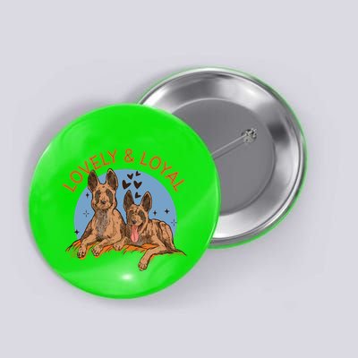 Lovely And Loyal Dog Button