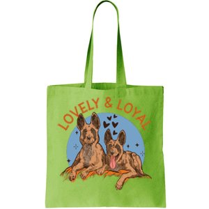 Lovely And Loyal Dog Tote Bag