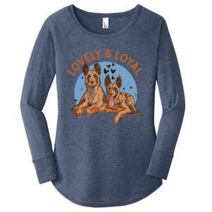 Lovely And Loyal Dog Women's Perfect Tri Tunic Long Sleeve Shirt