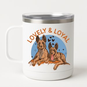 Lovely And Loyal Dog 12 oz Stainless Steel Tumbler Cup