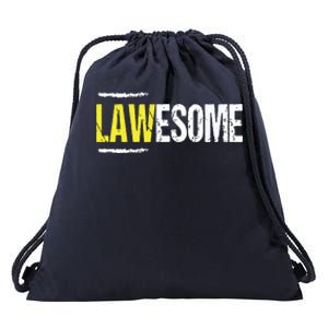 Lawesome A Lawyer Who Is Awesome Lawyer Funny Gift Drawstring Bag