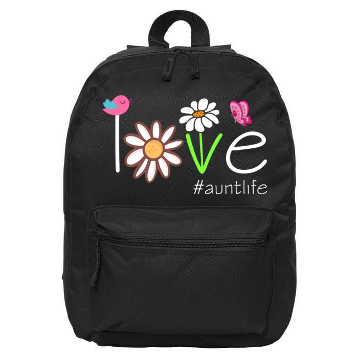 Love Aunt Life Daisy Cute Matching Family 16 in Basic Backpack