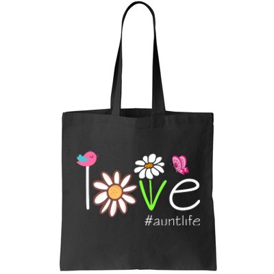 Love Aunt Life Daisy Cute Matching Family Tote Bag