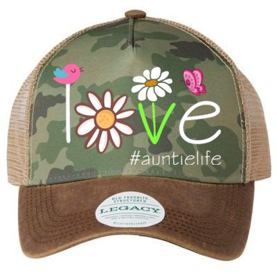 Love Auntie Life Cute Matching Family Legacy Tie Dye Trucker Hat