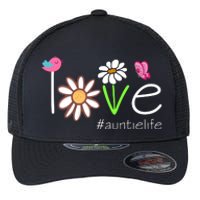 Love Auntie Life Cute Matching Family Flexfit Unipanel Trucker Cap