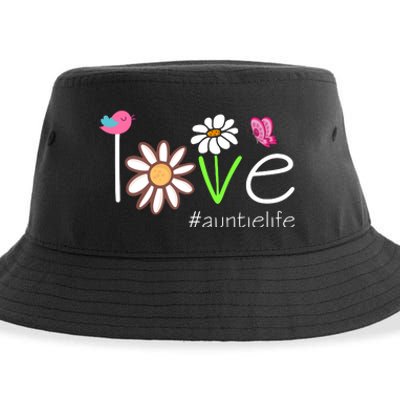 Love Auntie Life Cute Matching Family Sustainable Bucket Hat