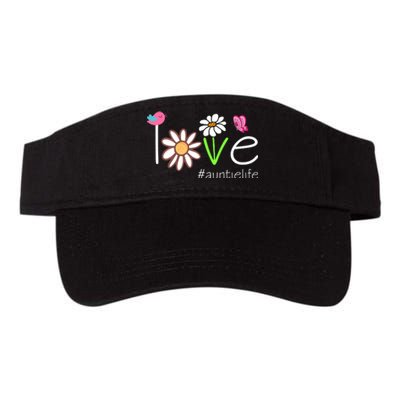 Love Auntie Life Cute Matching Family Valucap Bio-Washed Visor