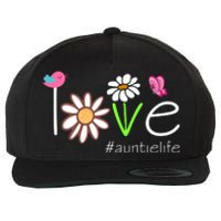 Love Auntie Life Cute Matching Family Wool Snapback Cap