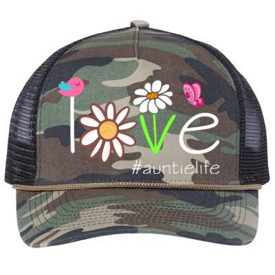 Love Auntie Life Cute Matching Family Retro Rope Trucker Hat Cap