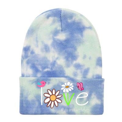 Love Auntie Life Cute Matching Family Tie Dye 12in Knit Beanie