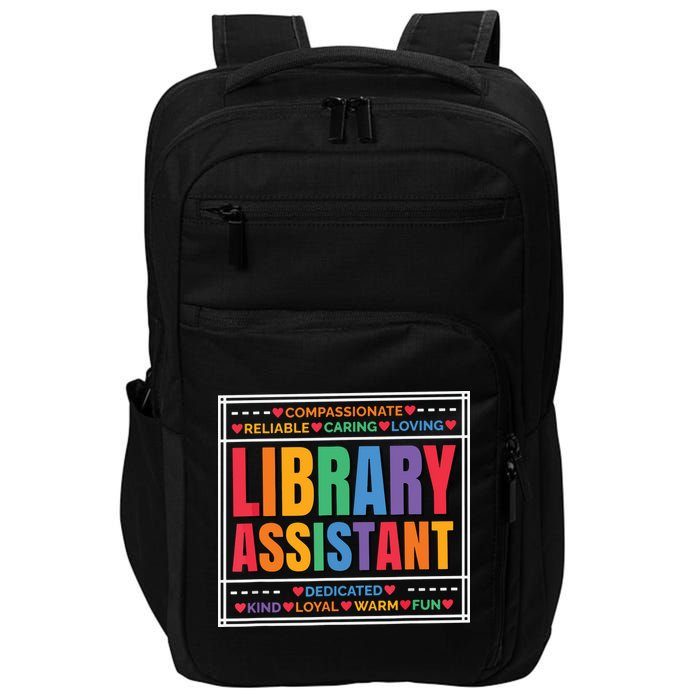 Librarian Assistant Library Impact Tech Backpack