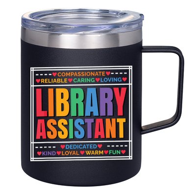 Librarian Assistant Library 12oz Stainless Steel Coffee Mug