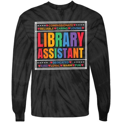 Librarian Assistant Library Tie-Dye Long Sleeve Shirt
