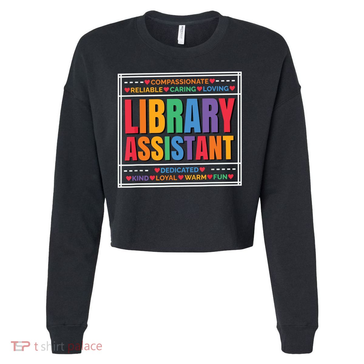 Librarian Assistant Library Cropped Pullover Crew
