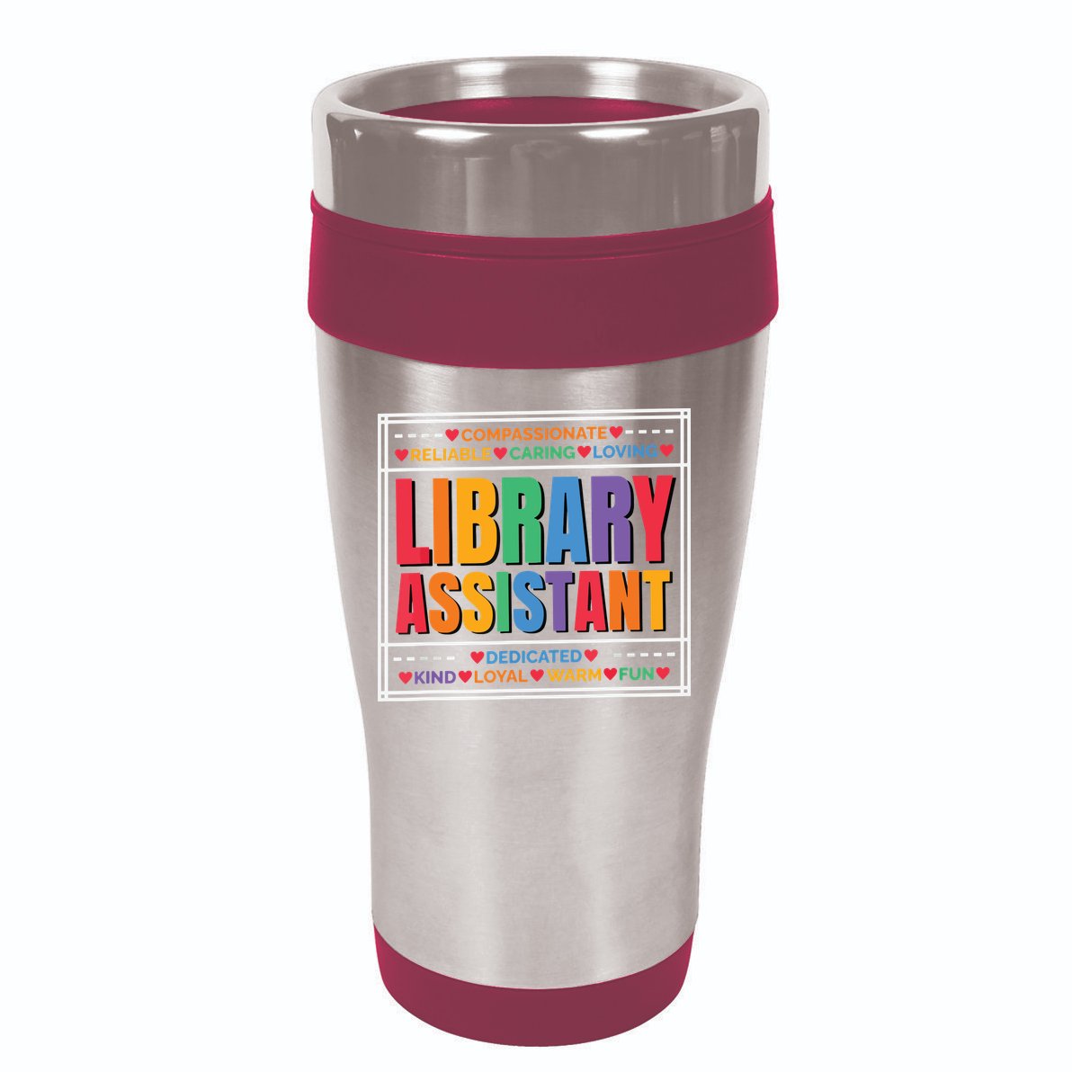 Librarian Assistant Library 16oz Travel Tumbler