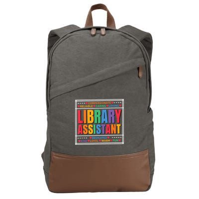 Librarian Assistant Library Cotton Canvas Backpack