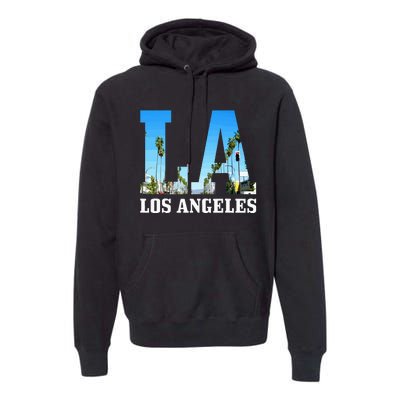 Los Angeles La Vintage California Los Angeles Premium Hoodie