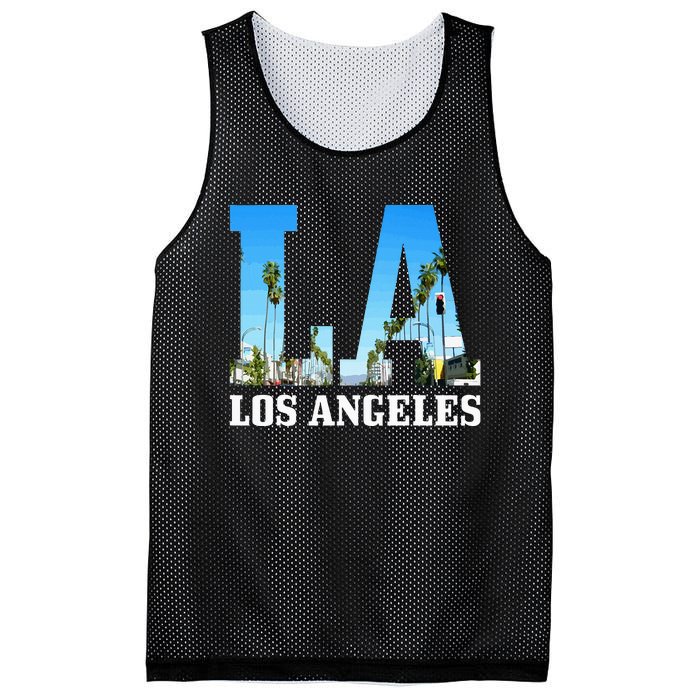 Los Angeles La Vintage California Los Angeles Mesh Reversible Basketball Jersey Tank