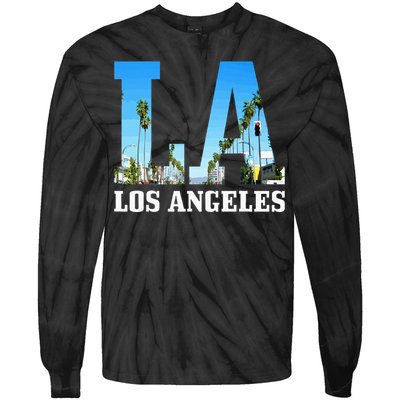 Los Angeles La Vintage California Los Angeles Tie-Dye Long Sleeve Shirt