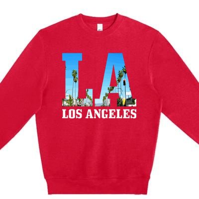 Los Angeles La Vintage California Los Angeles Premium Crewneck Sweatshirt