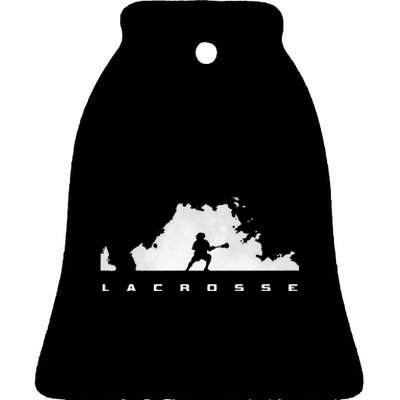 Lacrosse Apparel Lacrosse Ceramic Bell Ornament