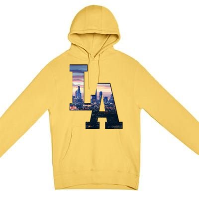 Los Angeles La Skyline Premium Pullover Hoodie