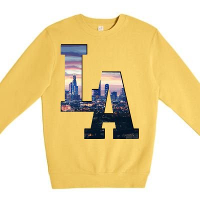 Los Angeles La Skyline Premium Crewneck Sweatshirt