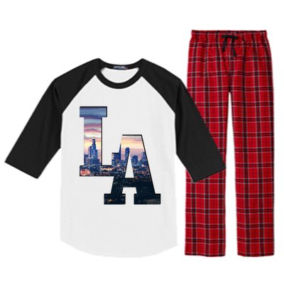 Los Angeles La Skyline Raglan Sleeve Pajama Set