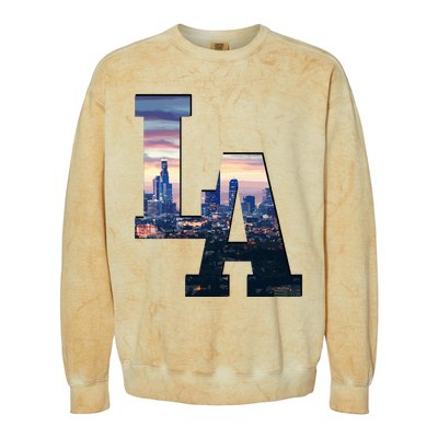 Los Angeles La Skyline Colorblast Crewneck Sweatshirt