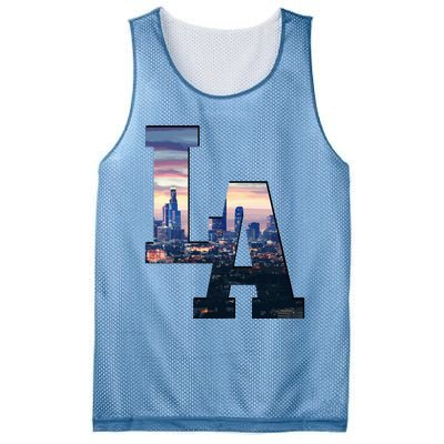 Los Angeles La Skyline Mesh Reversible Basketball Jersey Tank