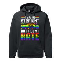 LGBT Ally Lesbian Gay Straight Alliance Support Performance Fleece Hoodie