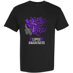 Lupus Awareness Lupus Purple Butterflies Garment-Dyed Heavyweight T-Shirt